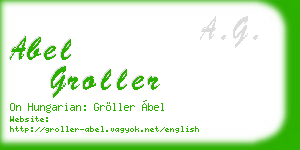 abel groller business card