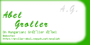 abel groller business card